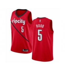 Women's Portland Trail Blazers #5 Rodney Hood Red Swingman Jersey - Earned Edition