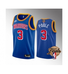 Men's Golden State Warriors #3 Jordan Poole 2022 White 75th Anniversary Stitched Jersey