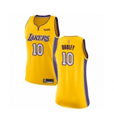 Women's Los Angeles Lakers #10 Jared Dudley Authentic Gold Basketball Jersey - Icon Edition