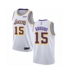 Women's Los Angeles Lakers #15 DeMarcus Cousins Authentic White Basketball Jersey - Association Edition