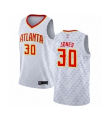 Men's Atlanta Hawks #30 Damian Jones Authentic White Basketball Jersey - Association Edition