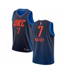 Women's Oklahoma City Thunder #7 Darius Bazley Swingman Navy Blue Basketball Jersey Statement Edition