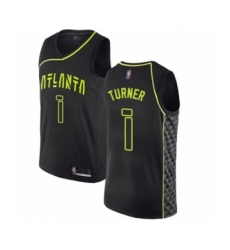 Youth Atlanta Hawks #1 Evan Turner Swingman Black Basketball Jersey - City Edition