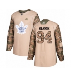 Men's Toronto Maple Leafs #94 Tyson Barrie Authentic Camo Veterans Day Practice Hockey Jersey