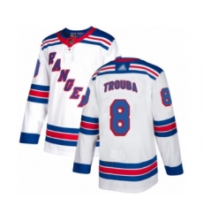 Youth New York Rangers #8 Jacob Trouba Authentic White Away Hockey Jersey