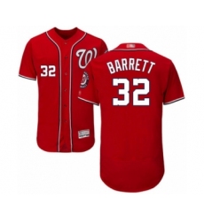 Men's Washington Nationals #32 Aaron Barrett Red Alternate Flex Base Authentic Collection Baseball Player Jersey