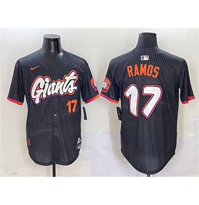 Men's San Francisco Giants #17 Heliot Ramos Anthracite 2025 City Connect Limited Stitched Baseball Jersey