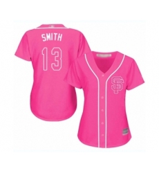 Women's San Francisco Giants #13 Will Smith Authentic Pink Fashion Cool Base Baseball Jersey