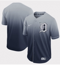 Men's Nike Detroit Tigers Blank Navy Fade Authentic Baseball Jersey