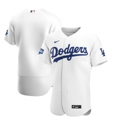 Men's Los Angeles Dodgers Blank Nike White 2020 World Series Champions Home Authentic Team Jersey