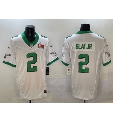 Men's Philadelphia Eagles #2 Darius Slay Jr. White 2025 Super Bowl LIX F.U.S.E. Vapor Untouchable Limited Stitched Football Jersey