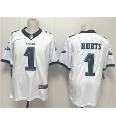 Men's Philadelphia Eagles #1 Jalen Hurts White 2024 New Vapor Untouchable Limited Football Stitched Jersey