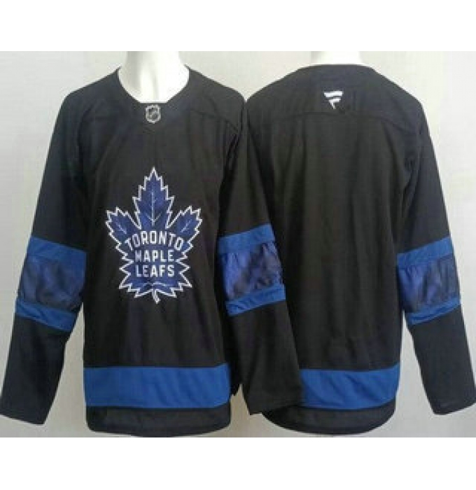 Men's Toronto Maple Leafs Blank Black Alternate Authentic Jersey
