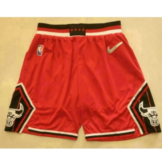 Men's Chicago Bulls Red Nike 75th Anniversary Diamond 2021 Stitched Shorts