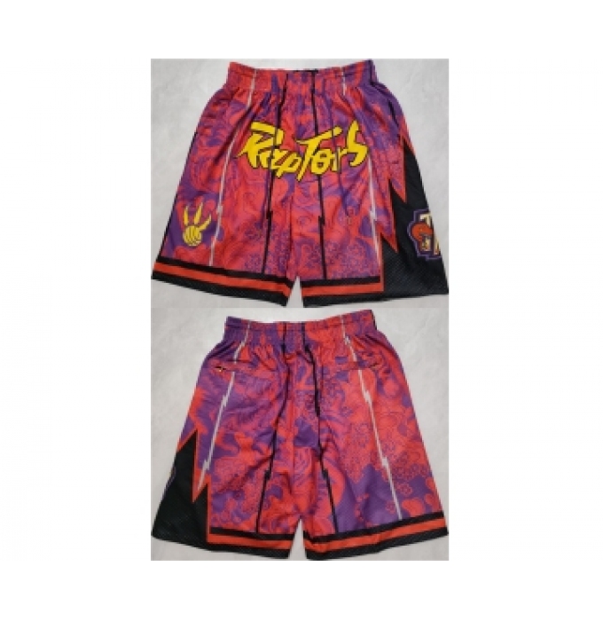 Men's Toronto Raptors Red Mitchell&Ness Shorts (Run Small)