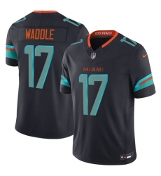 Men's Miami Dolphins #17 Jaylen Waddle Black 2025 F.U.S.E. “Rivalries” Vapor Limited Football Stitched Jersey
