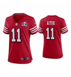 Women's San Francisco 49ers #11 Brandon Aiyuk Red 2023 F U S E Vapor Untouchable Limited Stitched Football 2024 Super Bowl LVIII Jersey