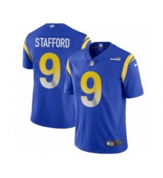 Men's Los Angeles Rams #9 Matthew Stafford Blue Bone Stitched Football Limited Jersey Men's Los Angeles Rams #9 Matthew Stafford Blue Bone Stitched Football Limited Jersey