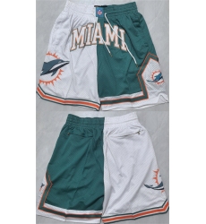 Men's Maimi Dolphins Aqua White Shorts (Run Small)