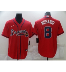 Men's Atlanta Braves #8 Eddie Rosario Nike Red Jersey
