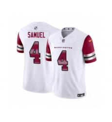 Men's Nike Washington Commanders #4 Curtis Samuel White 2023 F.U.S.E. Vapor Limited Football Stitched Jersey