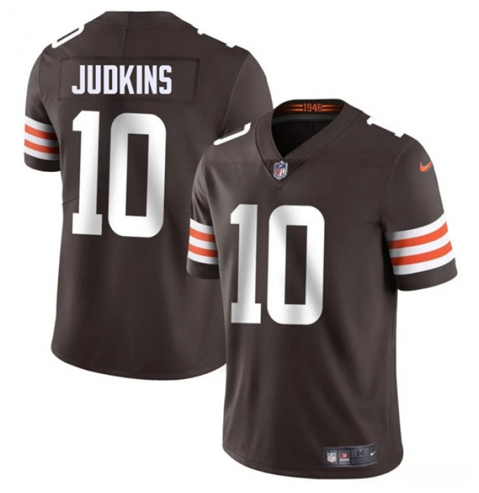 Men's Cleveland Browns #10 Quinshon Judkins Brown 2025 Vapor Limited Football Stitched Jersey
