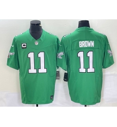 Men's Nike Philadelphia Eagles #11 AJ Brown Green 2023 F.U.S.E. Vapor Untouchable C Stitched Football Jersey