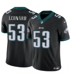 Men's Philadelphia Eagles #53 Shaquille Leonard Black 2023 F.U.S.E. Vapor Untouchable Limited Football Stitched Jersey