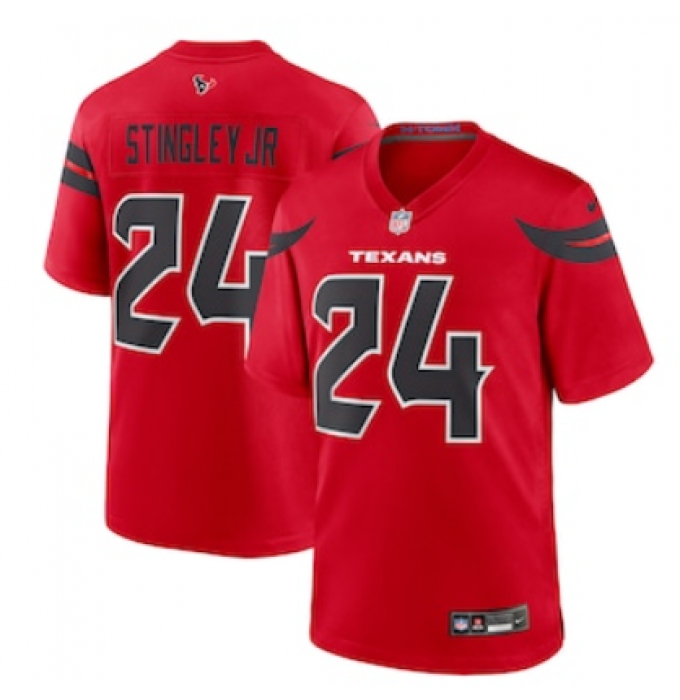 Men's Houston Texans #24 Derek Stingley Jr. Nike Red Alternate Game Jersey