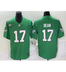 Men's Nike Philadelphia Eagles #17 Nakobe Dean Green 2023 F.U.S.E. C Stitched Football Jersey