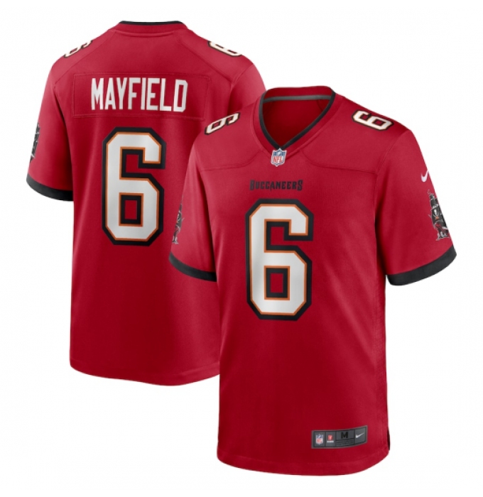 Men's Tampa Bay Buccaneers #6 Baker Mayfield Nike Red Team Game Jersey