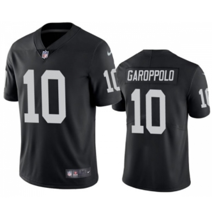 Men's Las Vegas Raiders #10 Jimmy Garoppolo Black Vapor Untouchable Stitched Football Jersey