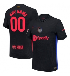 Men's Barcelona Custom Black 2024-25 Away Soccer Jersey