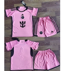 Youth Inter Miami CF Custom Pink Soccer Jersey Suit