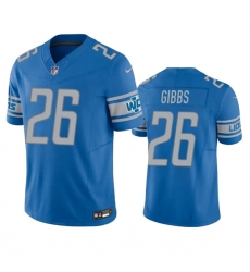 Men's Detroit Lions #26 Jahmyr Gibbs Blue 2023 F.U.S.E. Vapor Untouchable Limited Football Stitched Jersey