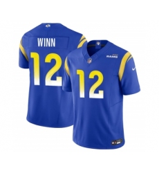 Men's Los Angeles Rams #12 Dresser Winn Blue 2023 F.U.S.E. Vapor Untouchable Football Stitched Jersey