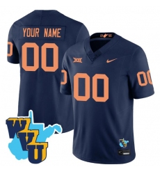 Men's West Virginia Mountaineers ACTIVE PLAYER Custom Navy F.U.S.E. 1965-2025 Throwback Stitched Jersey