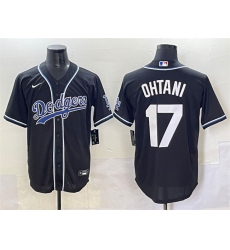 Men's Los Angeles Dodgers #17 Shohei Ohtani Black Fashion Stitched Baseball Jersey