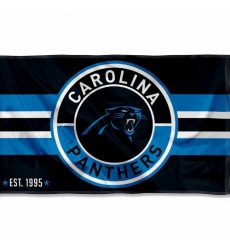 2Pcs Carolina Panthers Patch Button Circle Logo Flag Large 3x5 Banner