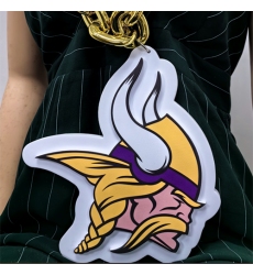 Minnesota Vikings Fan Chain, NFL fans, Team Logo Big necklace,  large  pendant, Medal gift clothing tag Accessories