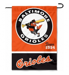 2Pcs WinCraft Baltimore Orioles Retro Vintage Throwback Double Sided Garden Flag