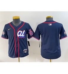 Women's American League Seattle Mariners Blank Navy 2025 All-Star Edition Limited Stitched Baseball Jersey(Run Small)
