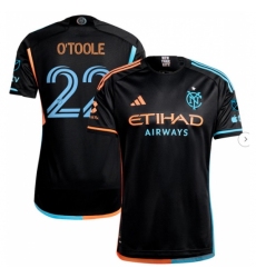 Men's New York City FC Kevin O'Toole adidas Black 2024 24 7 Kit Authentic Player Jersey