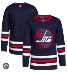 Men's Winnipeg Jets Blank Adidas 2021-22 Navy Stitched Jersey