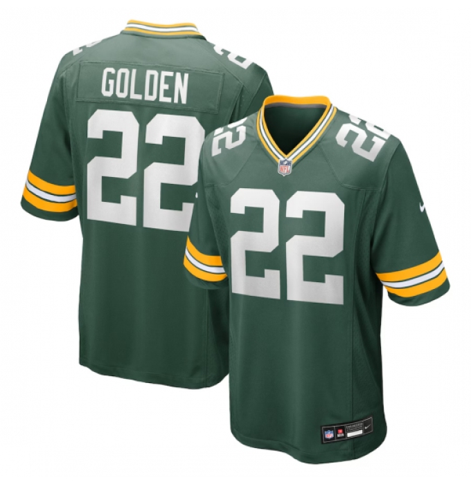 Men's Green Bay Packers #22 Matthew Golden Nike Green 2025 NFL Draft First Round Pick Game Jersey