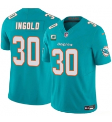 Men's Miami Dolphins #30 Alec Ingold Aqua 2025 F.U.S.E. With 3-Star C Vapor Limited Football Stitched Jersey
