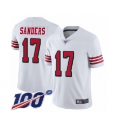 Youth San Francisco 49ers #17 Emmanuel Sanders Limited White Rush Vapor Untouchable 100th Season Football Jersey