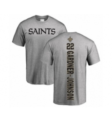 Football New Orleans Saints #22 Chauncey Gardner-Johnson Ash Backer T-Shirt