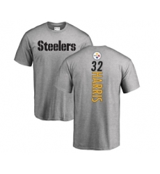 Football Pittsburgh Steelers #32 Franco Harris Ash Backer T-Shirt