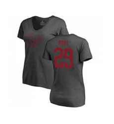 Football Women's Houston Texans #29 Bradley Roby Ash One Color T-Shirt